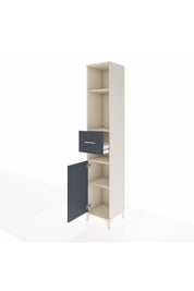 Hyperion Dolap 4 Raflı Tek Çekmeceli Tek Kapaklı 44x44x243 - S64M075V2B