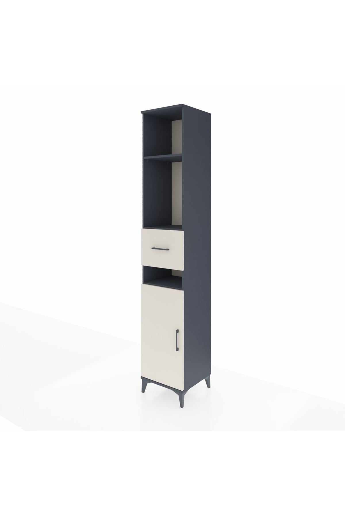 Hyperion Dolap 4 Raflı Tek Çekmeceli Tek Kapaklı 44x44x243 - S64M075V4B
