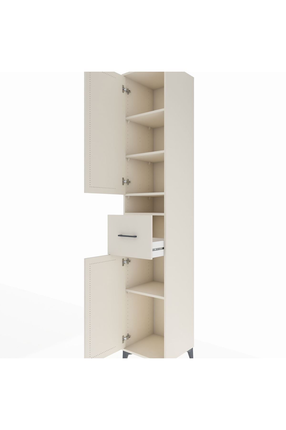 Hyperion Dolap 5 Raflı Tek Çekmeceli 2 Kapaklı 44x44x243 - S64M076V1B