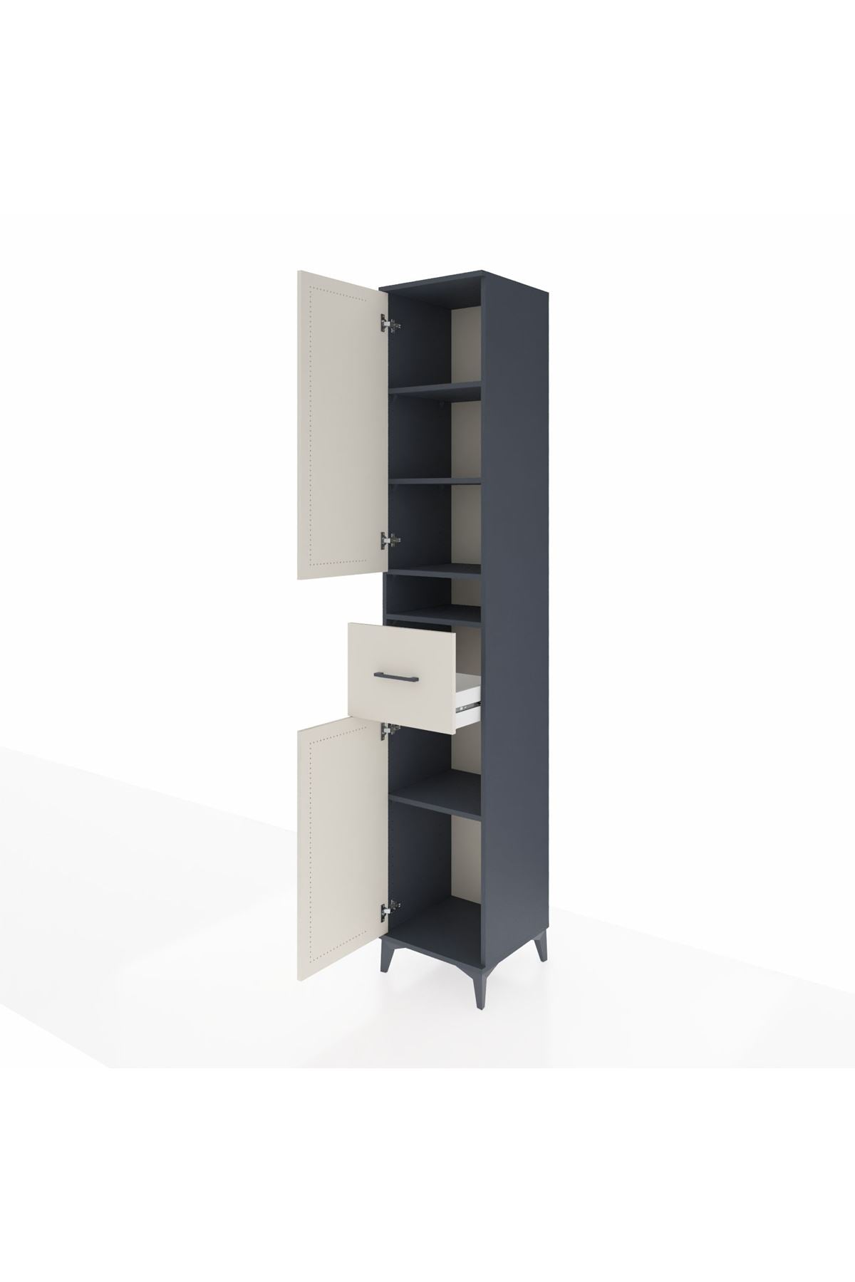 Hyperion Dolap 5 Raflı Tek Çekmeceli 2 Kapaklı 44x44x243 - S64M076V4B