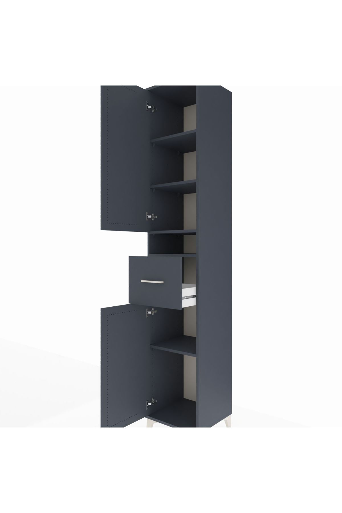 Hyperion Dolap 5 Raflı Tek Çekmeceli 2 Kapaklı 44x44x243 - S64M076V5B