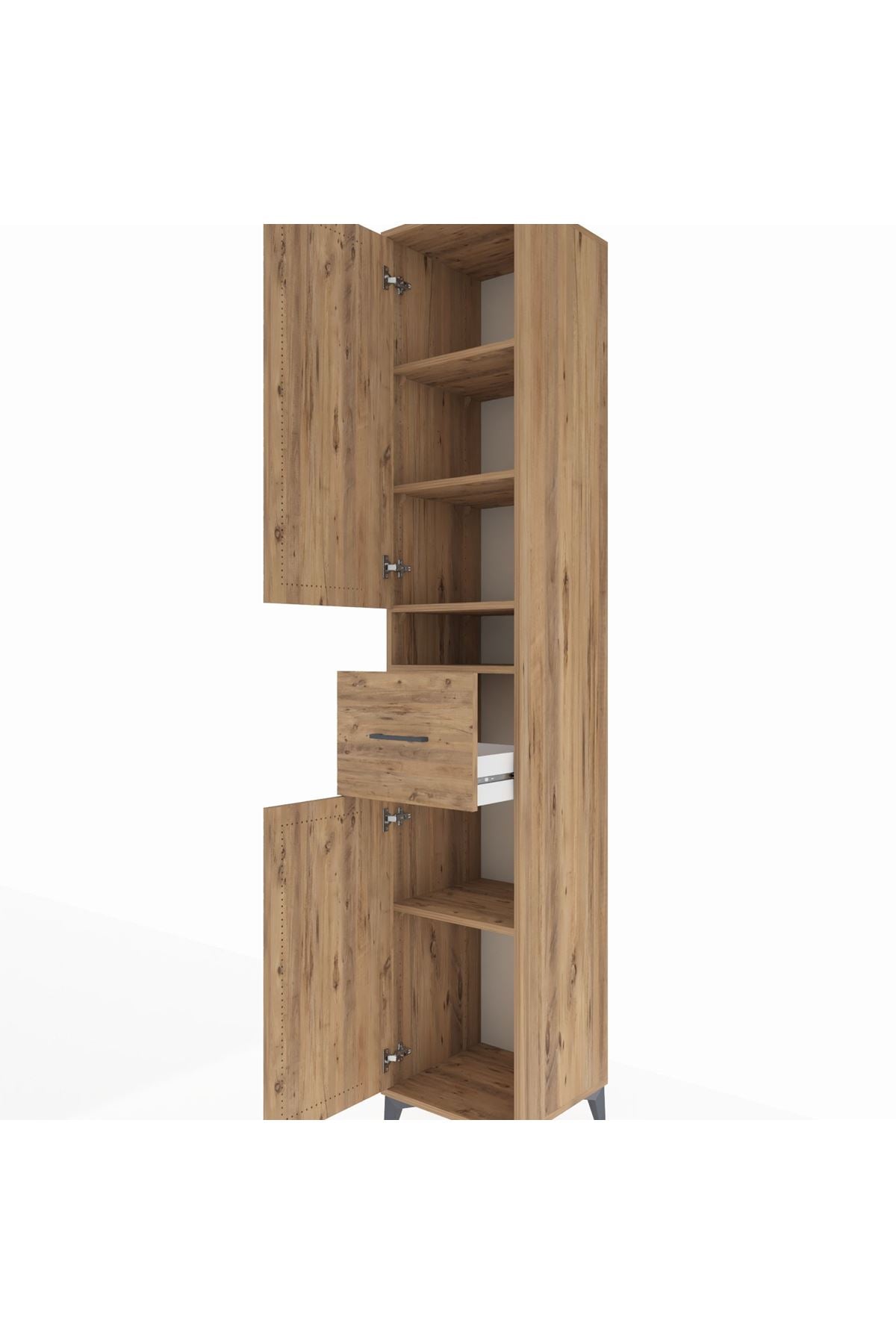 Hyperion Dolap 5 Raflı Tek Çekmeceli 2 Kapaklı 44x44x243 - S64M076V9B