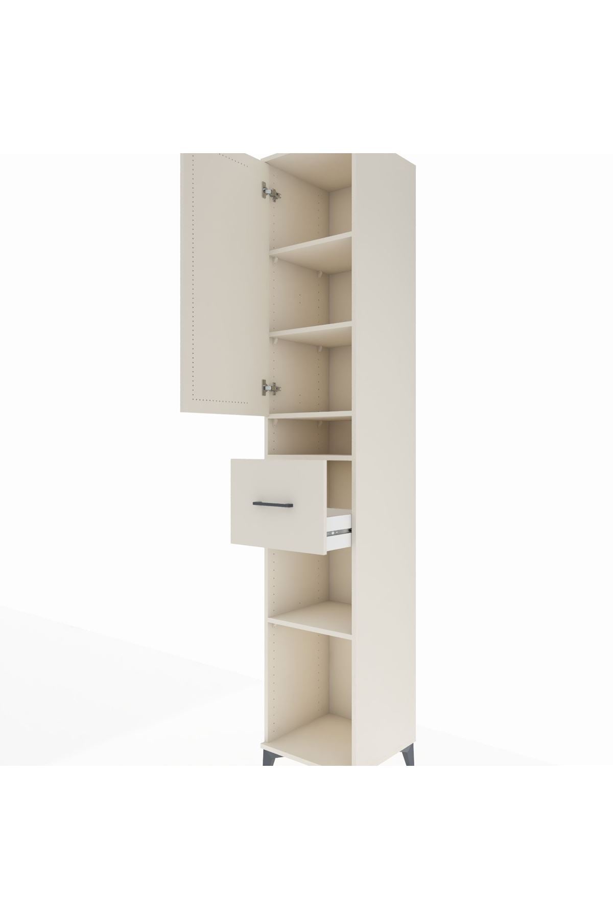 Hyperion Dolap 5 Raflı Tek Çekmeceli Tek Kapaklı 44x44x243 - S64M077V1B