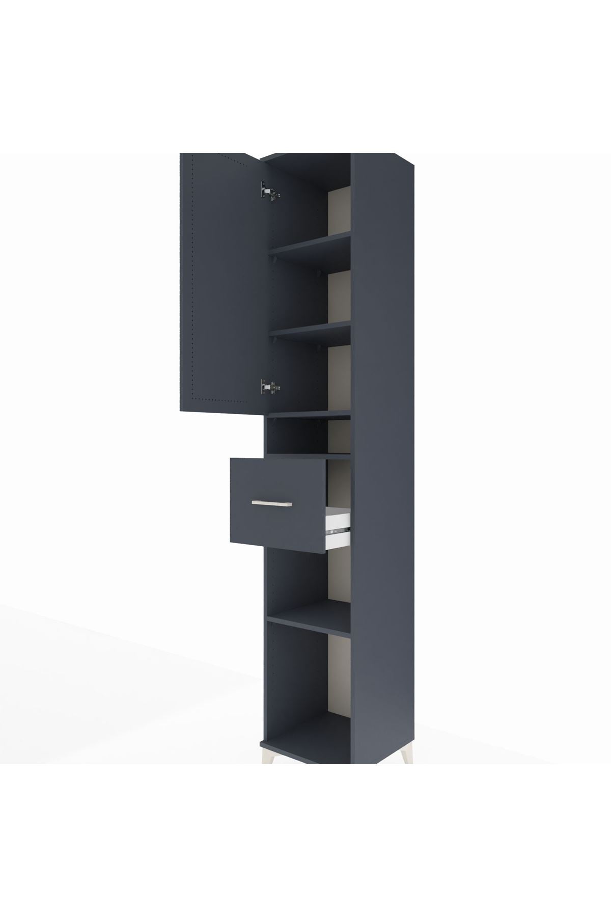 Hyperion Dolap 5 Raflı Tek Çekmeceli Tek Kapaklı 44x44x243 - S64M077V5B