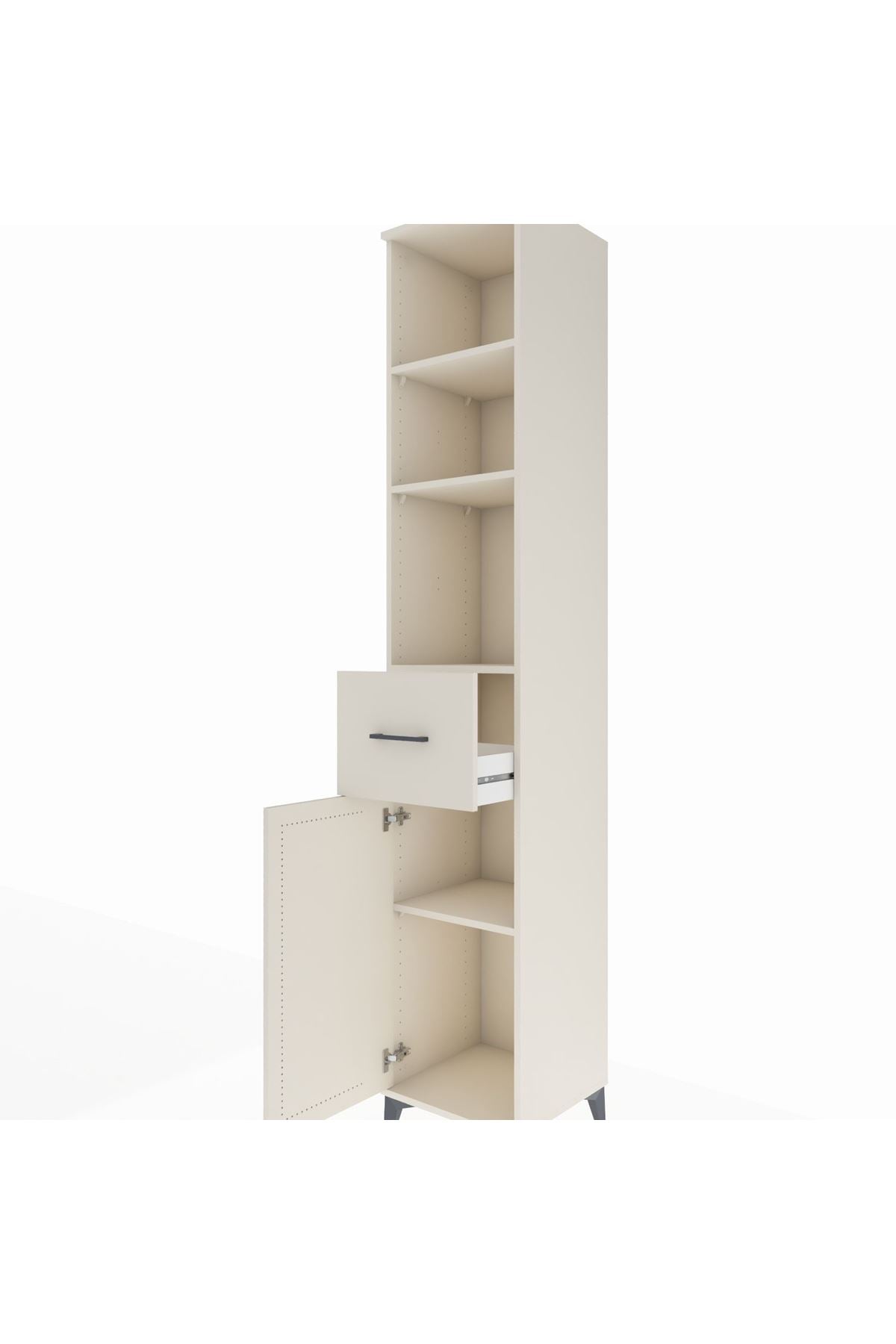 Hyperion Dolap 4 Raflı Tek Çekmeceli Tek Kapaklı 44x44x243 - S64M078V1B