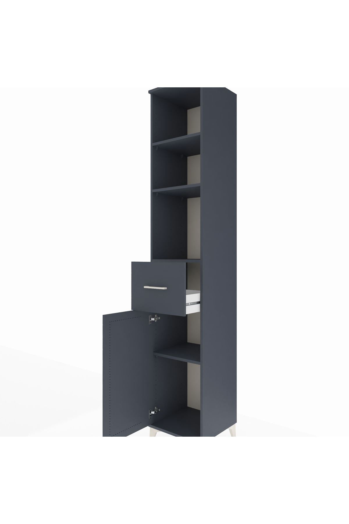 Hyperion Dolap 4 Raflı Tek Çekmeceli Tek Kapaklı 44x44x243 - S64M078V5B