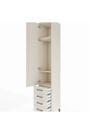 Hyperion Dolap 3 Raflı 4 Çekmeceli Tek Askılı 44x44x243 - S64M079V1B