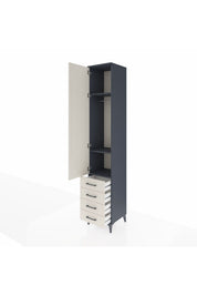 Hyperion Dolap 3 Raflı 4 Çekmeceli Tek Askılı 44x44x243 - S64M079V4B