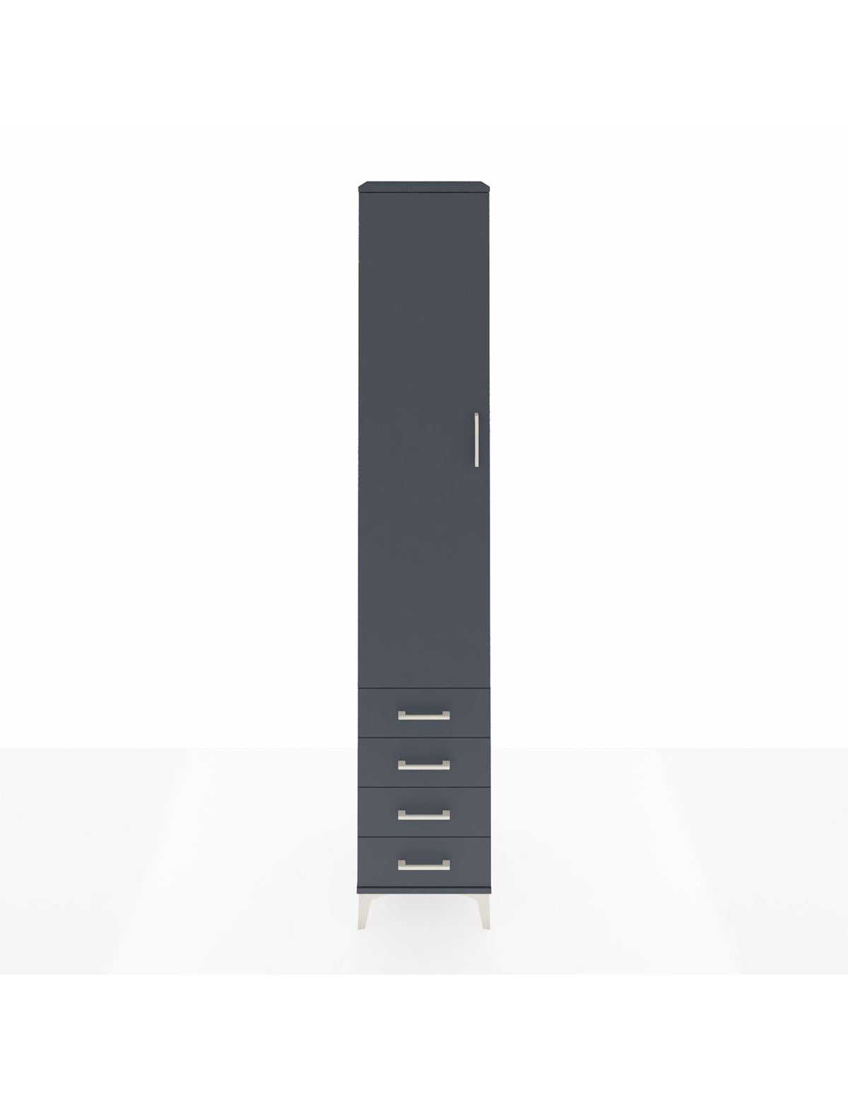 Hyperion Dolap 3 Raflı 4 Çekmeceli Tek Askılı 44x44x243 - S64M079V5B