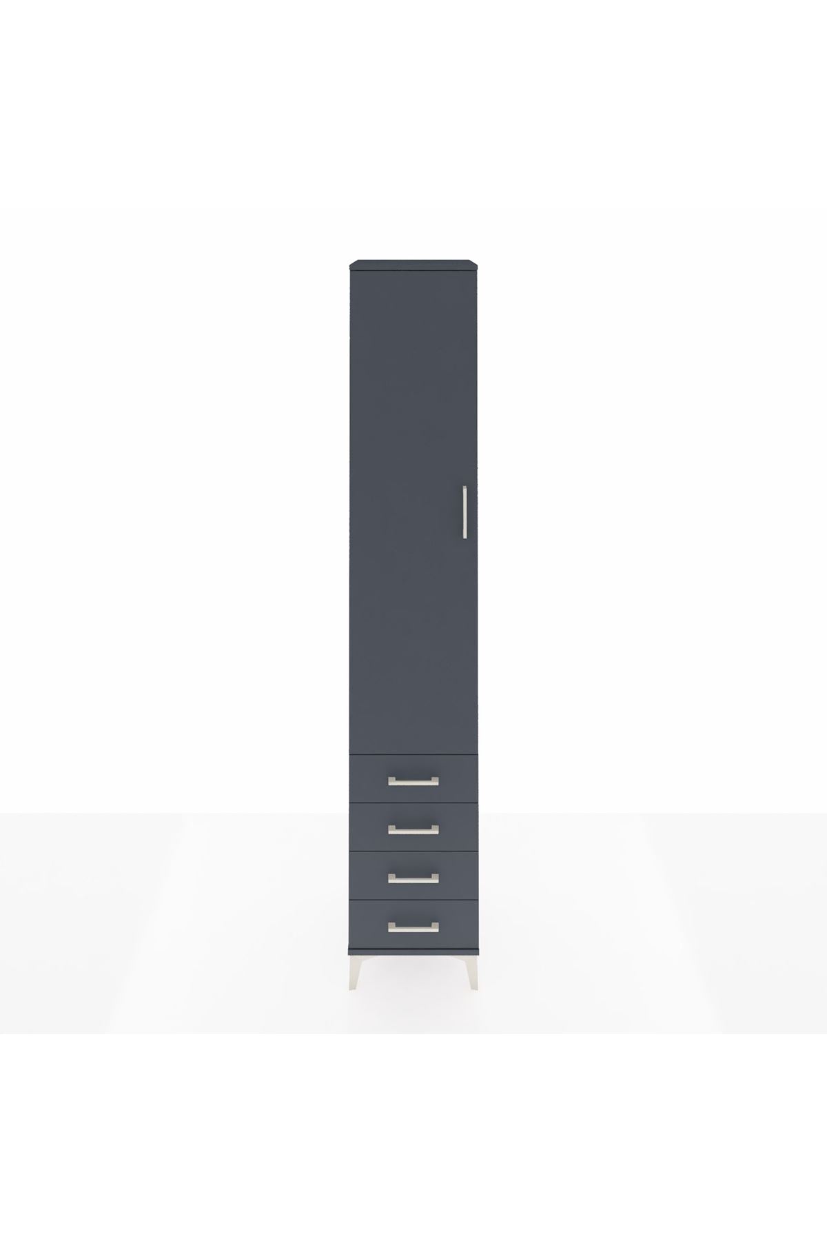 Hyperion Dolap 3 Raflı 4 Çekmeceli Tek Askılı 44x44x243 - S64M079V5B