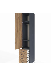 Hyperion Dolap 3 Raflı 4 Çekmeceli Tek Askılı 44x44x243 - S64M079V6B