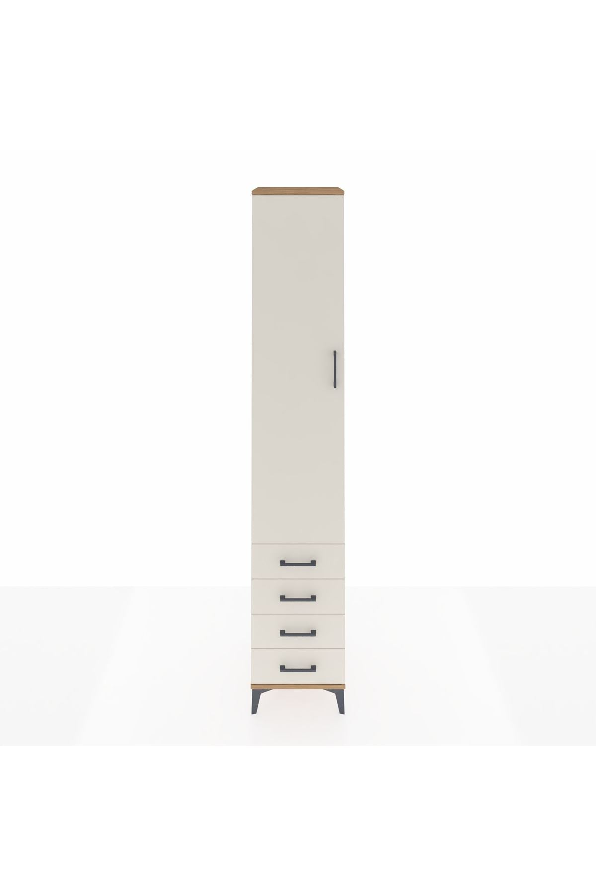 Hyperion Dolap 3 Raflı 4 Çekmeceli Tek Askılı 44x44x243 - S64M079V7B