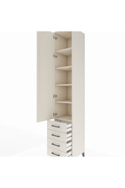Hyperion Dolap 5 Raflı 4 Çekmeceli Tek Kapaklı 44x44x243 - S64M080V1B