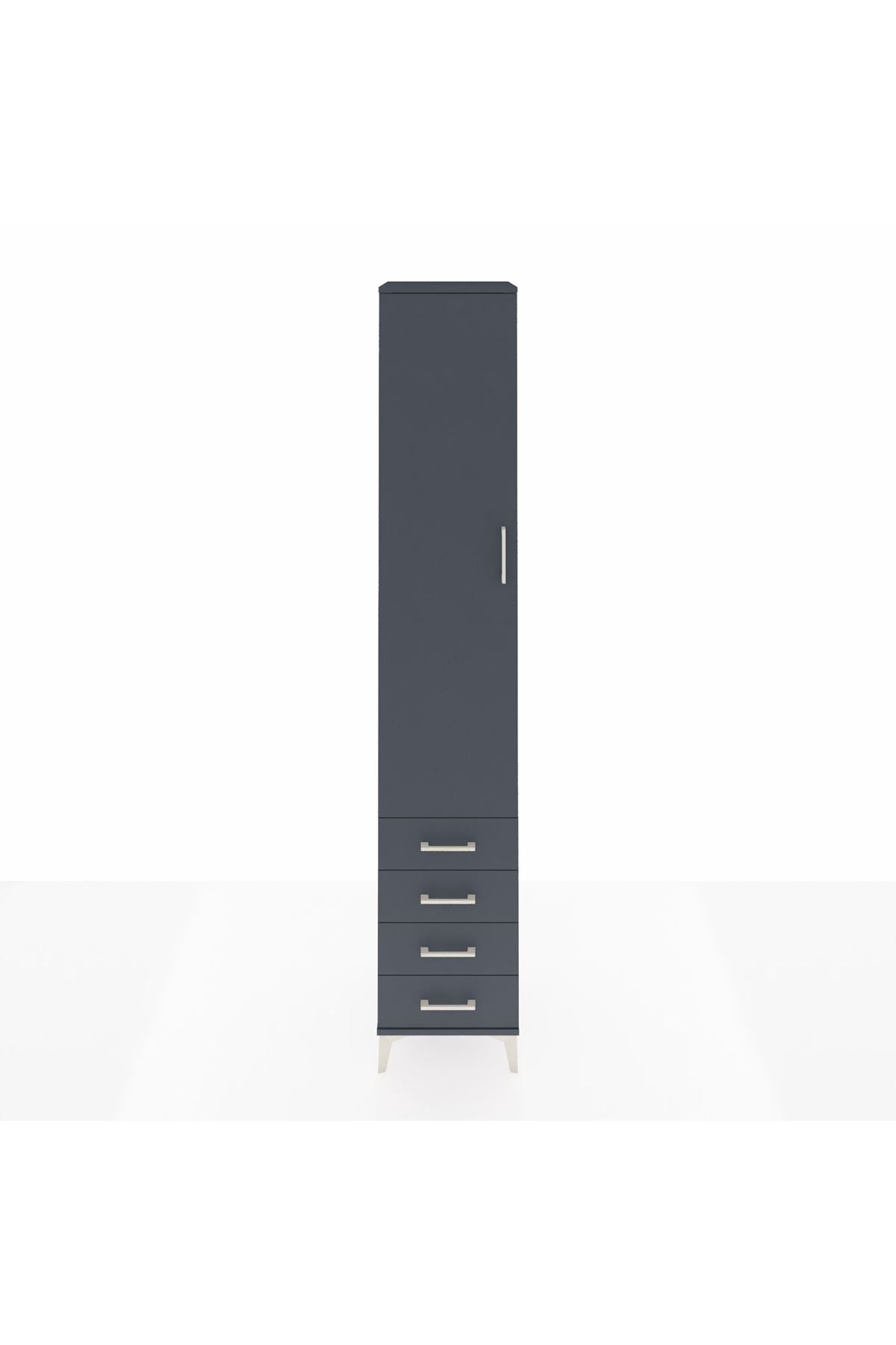 Hyperion Dolap 5 Raflı 4 Çekmeceli Tek Kapaklı 44x44x243 - S64M080V5B