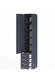 Hyperion Dolap 5 Raflı 4 Çekmeceli Tek Kapaklı 44x44x243 - S64M080V5B
