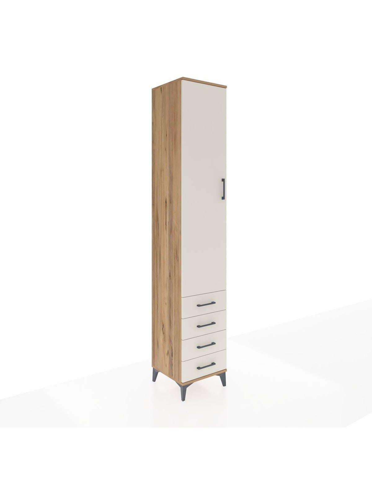 Hyperion Dolap 5 Raflı 4 Çekmeceli Tek Kapaklı 44x44x243 - S64M080V7B