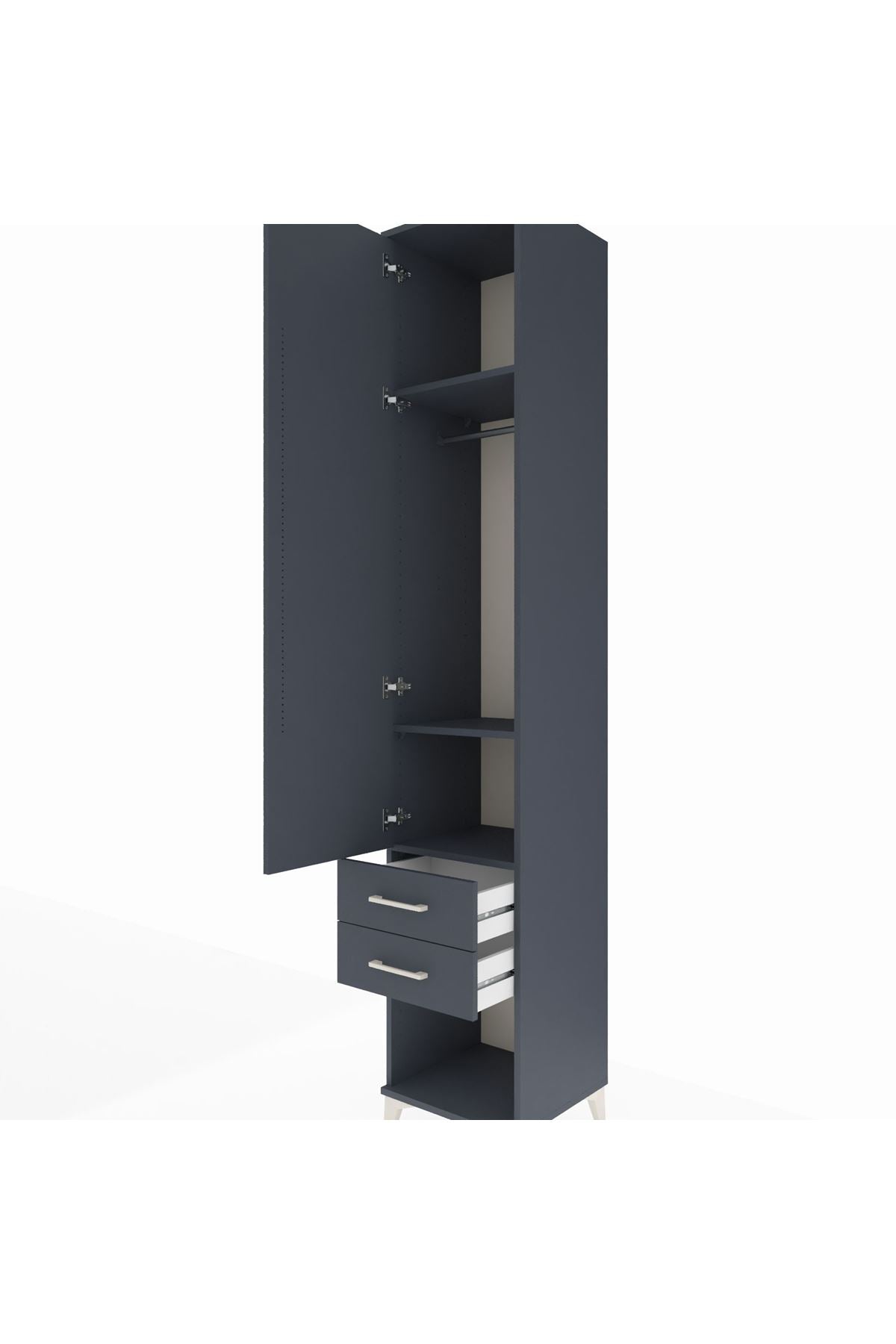 Hyperion Dolap 3 Raflı 2 Çekmeceli Tek Askılı 44x44x243 - S64M081V5B