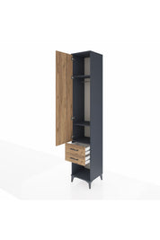 Hyperion Dolap 3 Raflı 2 Çekmeceli Tek Askılı 44x44x243 - S64M081V6B