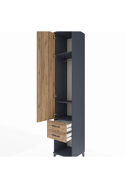 Hyperion Dolap 3 Raflı 2 Çekmeceli Tek Askılı 44x44x243 - S64M081V6B