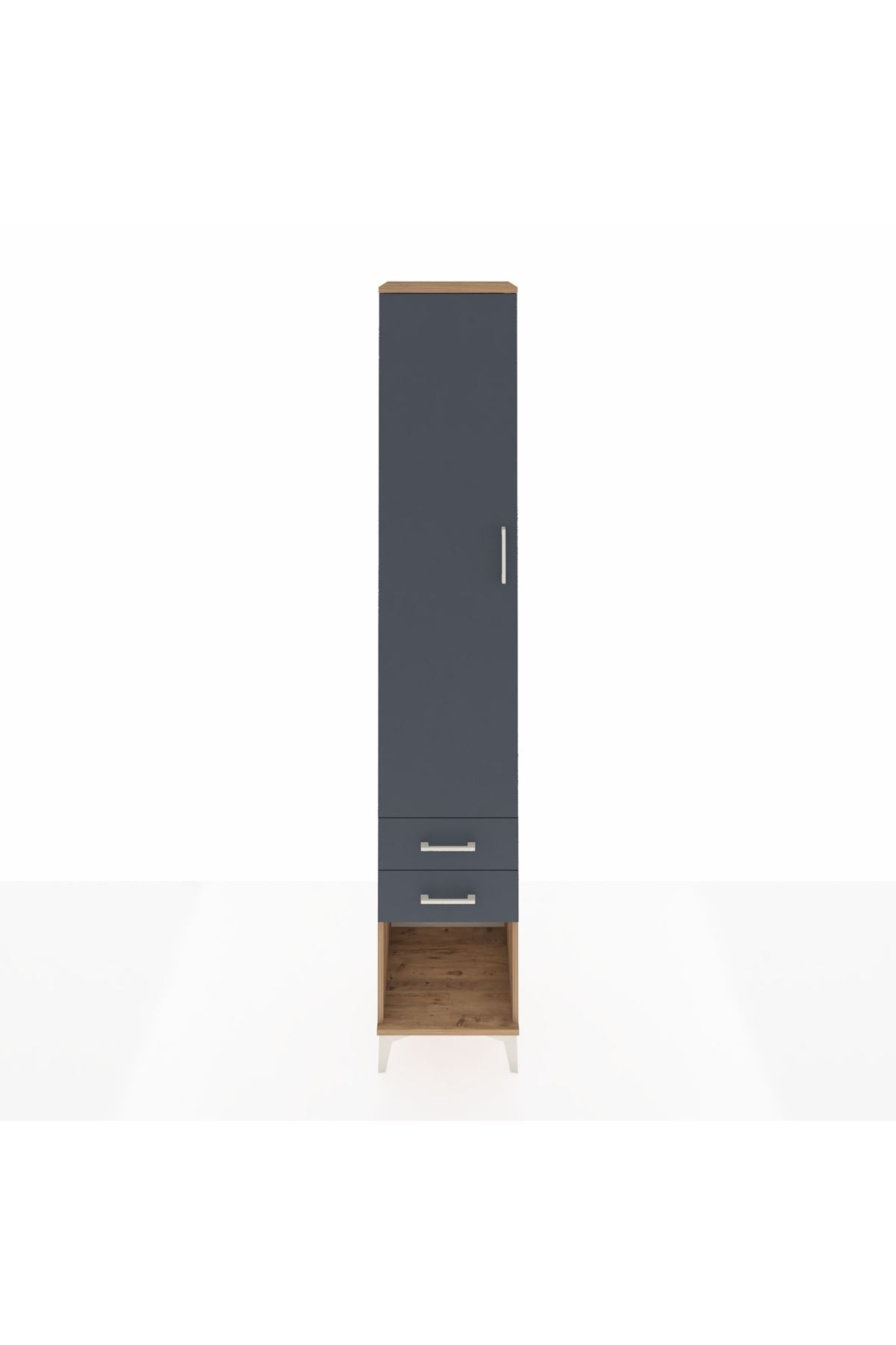 Hyperion Dolap 3 Raflı 2 Çekmeceli Tek Askılı 44x44x243 - S64M081V8B