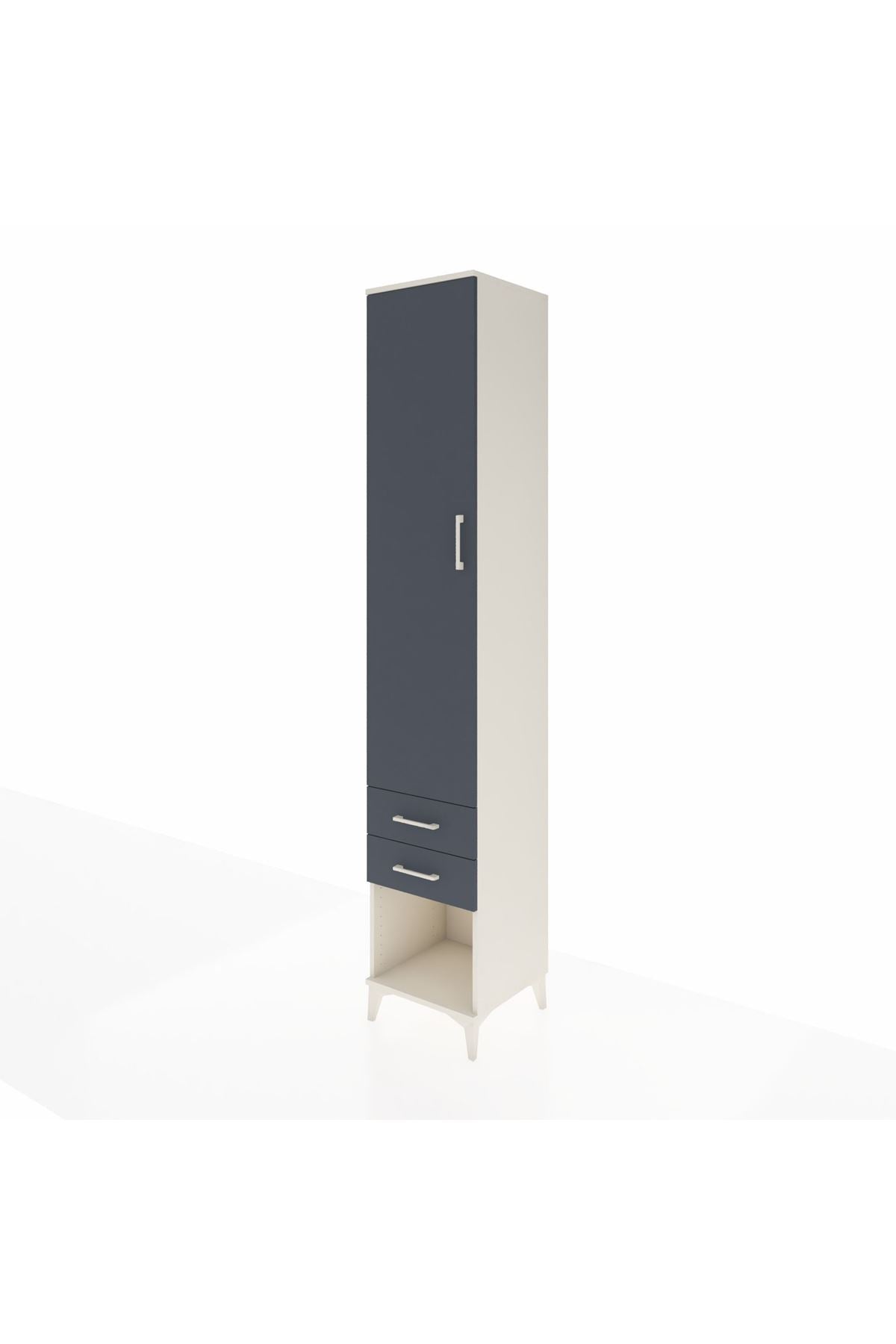 Hyperion Dolap 5 Raflı 2 Çekmeceli Tek Kapaklı 44x44x243 - S64M082V2B