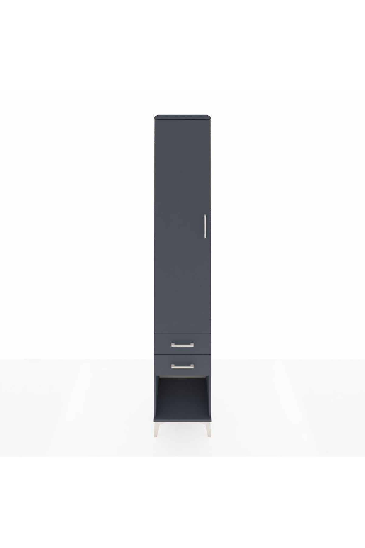 Hyperion Dolap 5 Raflı 2 Çekmeceli Tek Kapaklı 44x44x243 - S64M082V5B