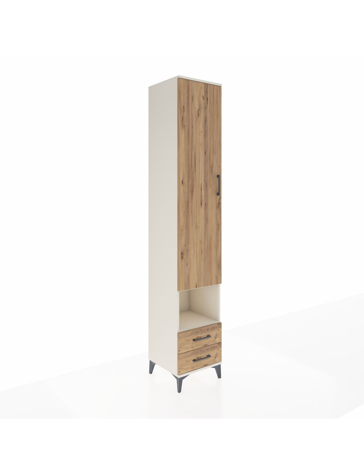 Hyperion Dolap 4 Raflı 2 Çekmeceli Tek Askılı 44x44x243 - S64M083V3B