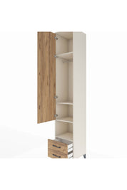 Hyperion Dolap 4 Raflı 2 Çekmeceli Tek Askılı 44x44x243 - S64M083V3B