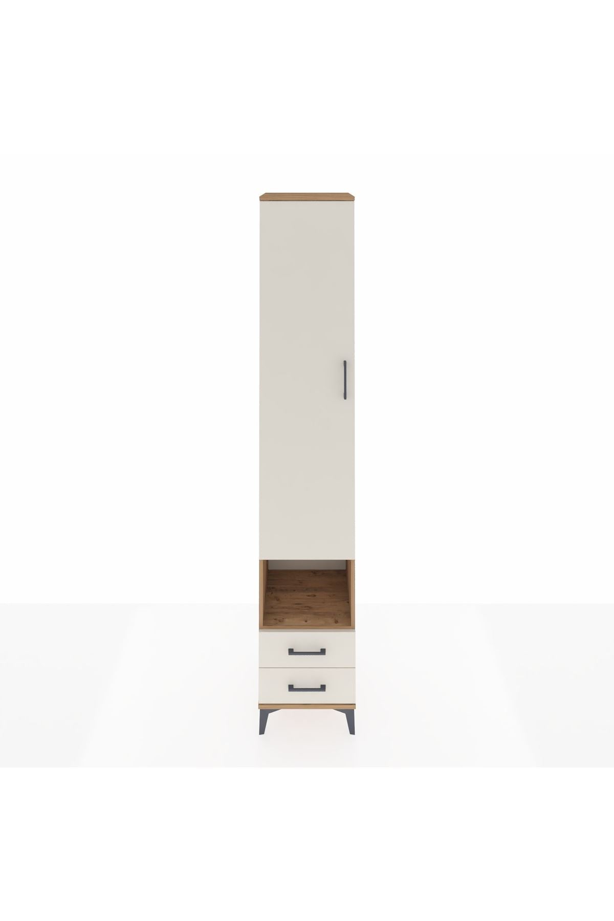 Hyperion Dolap 4 Raflı 2 Çekmeceli Tek Askılı 44x44x243 - S64M083V7B