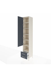 Hyperion Dolap 6 Raflı 2 Çekmeceli Tek Kapaklı 44x44x243 - S64M084V2B