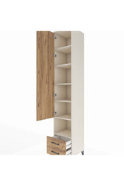 Hyperion Dolap 6 Raflı 2 Çekmeceli Tek Kapaklı 44x44x243 - S64M084V3B