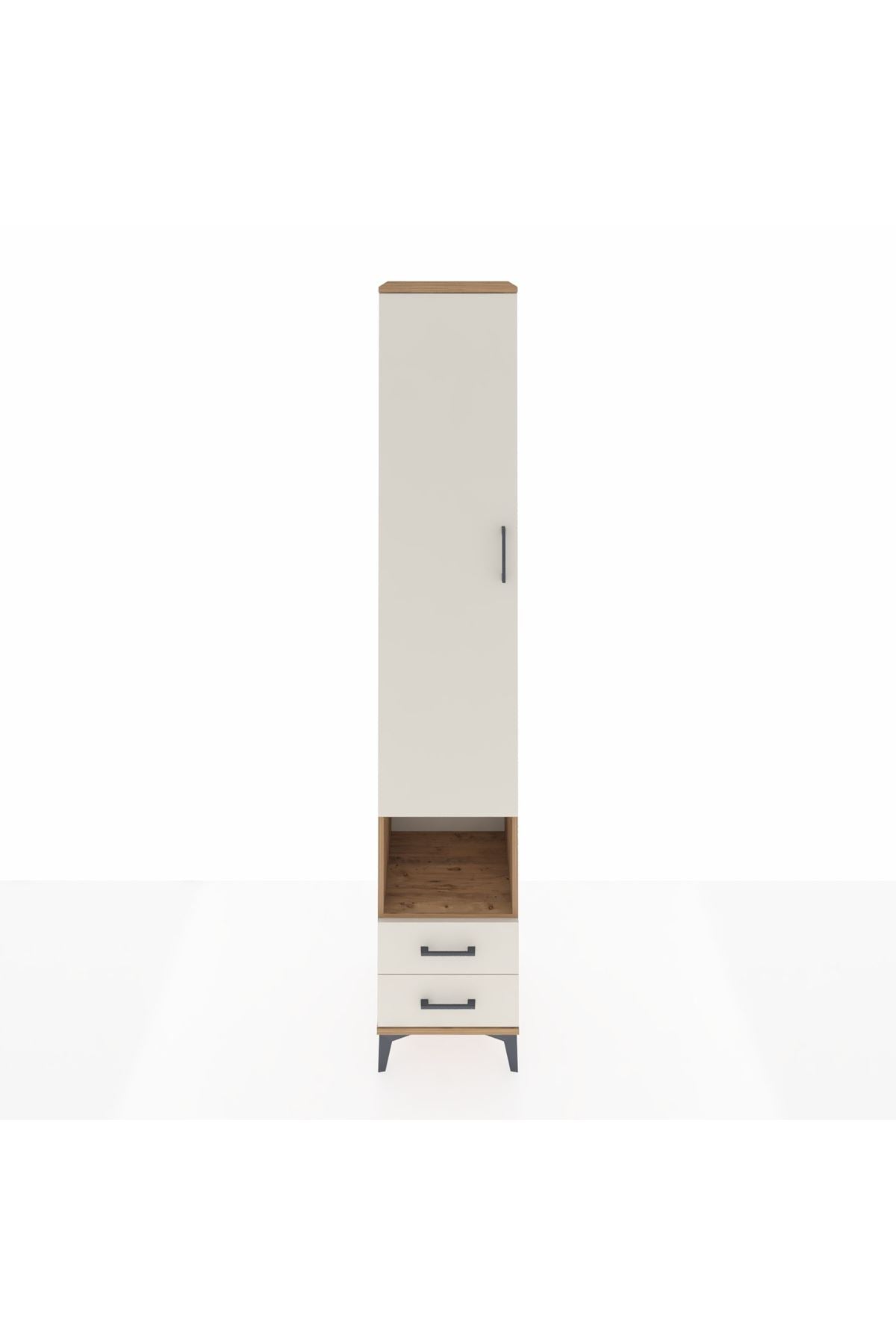 Hyperion Dolap 6 Raflı 2 Çekmeceli Tek Kapaklı 44x44x243 - S64M084V7B