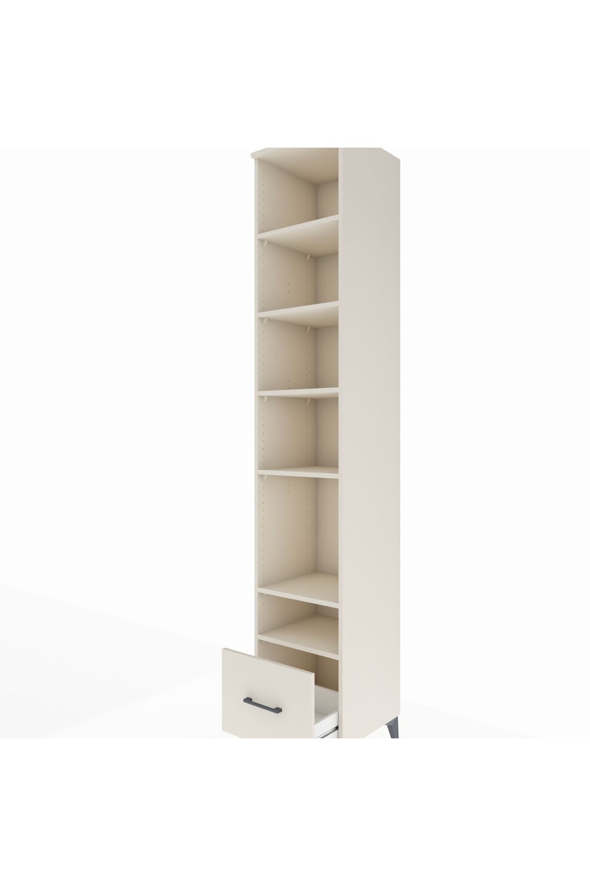 Hyperion Dolap 6 Raflı Tek Çekmeceli 44x44x243 - S64M087V1B