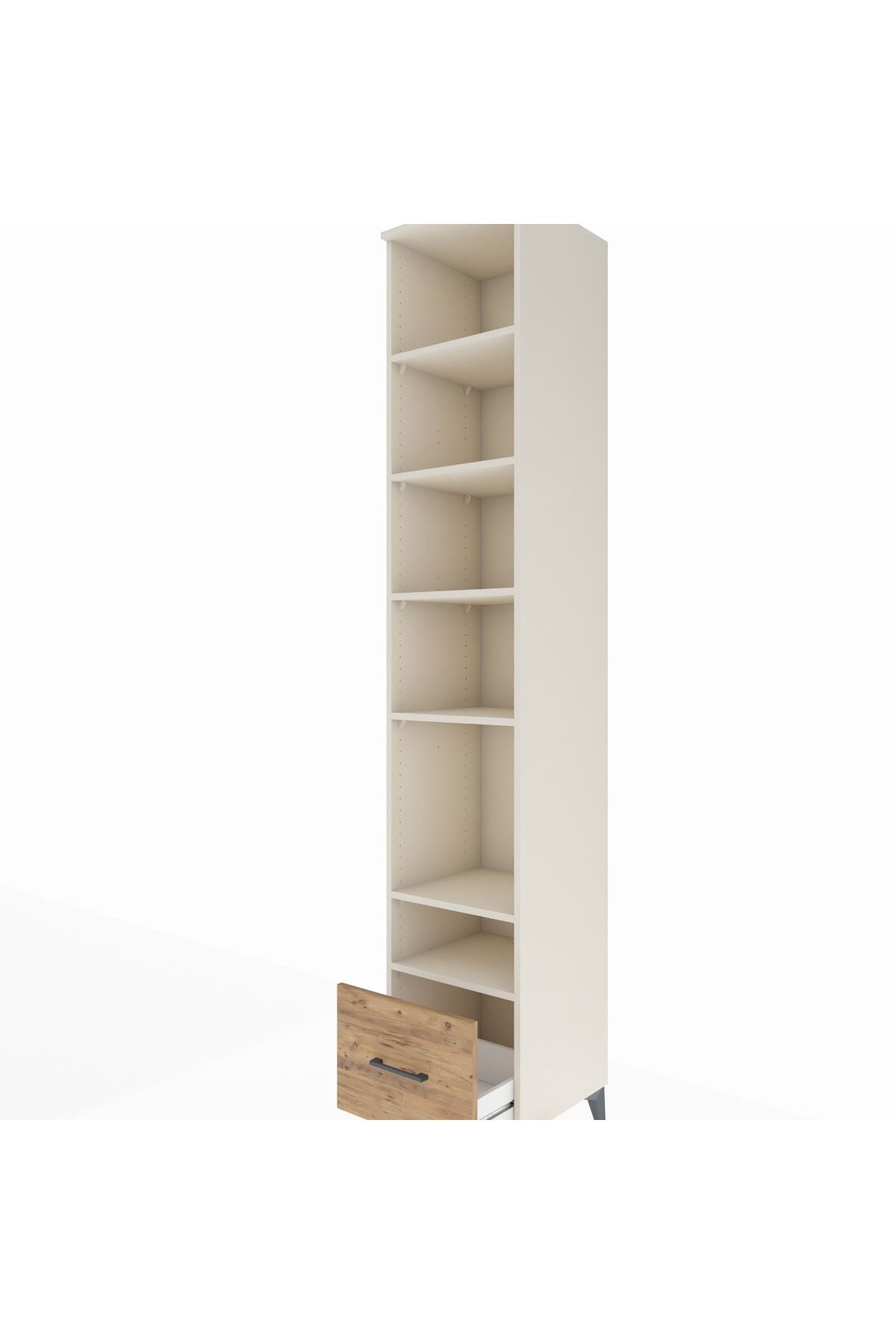 Hyperion Dolap 6 Raflı Tek Çekmeceli 44x44x243 - S64M087V3B