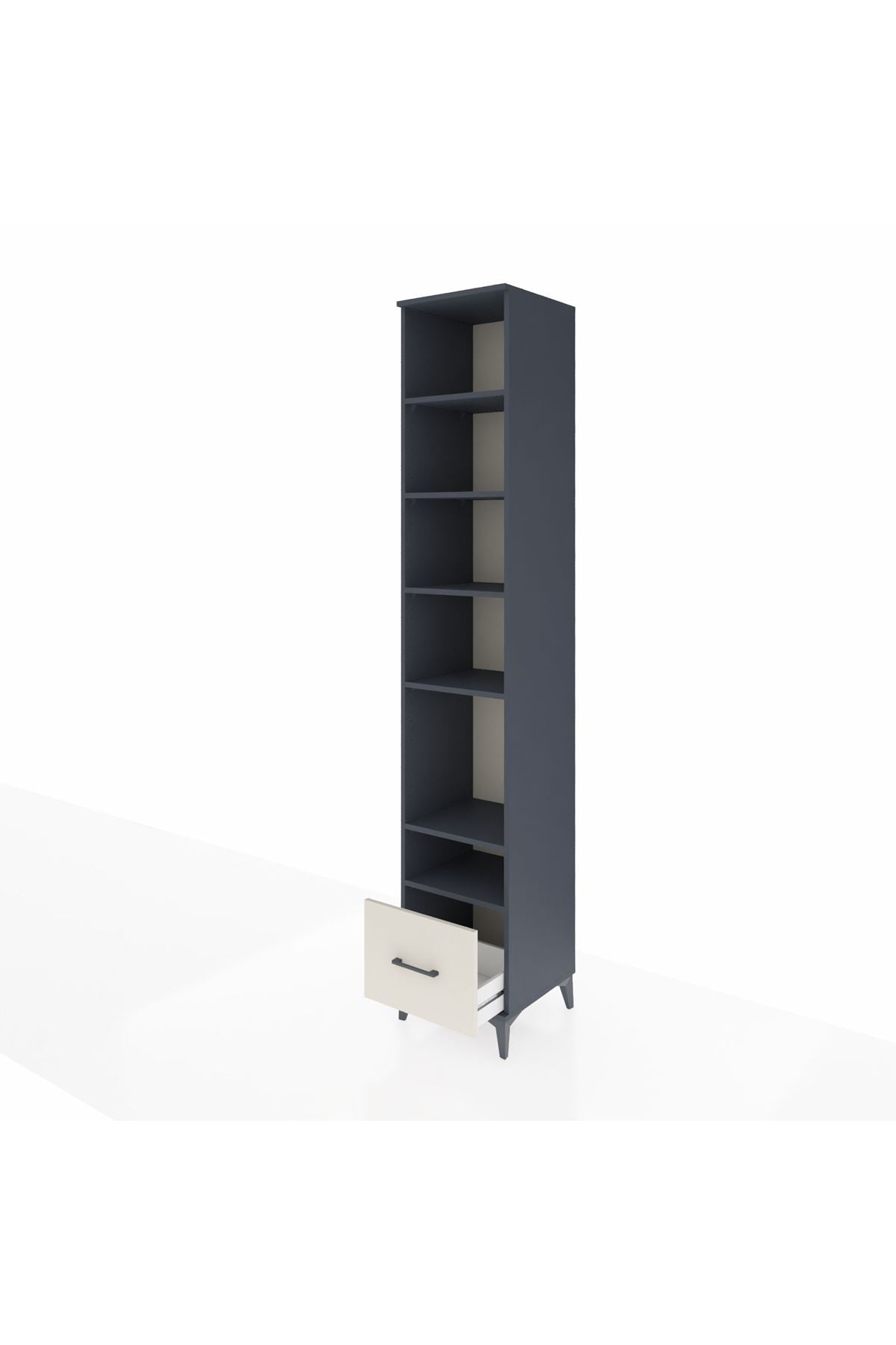 Hyperion Dolap 6 Raflı Tek Çekmeceli 44x44x243 - S64M087V4B