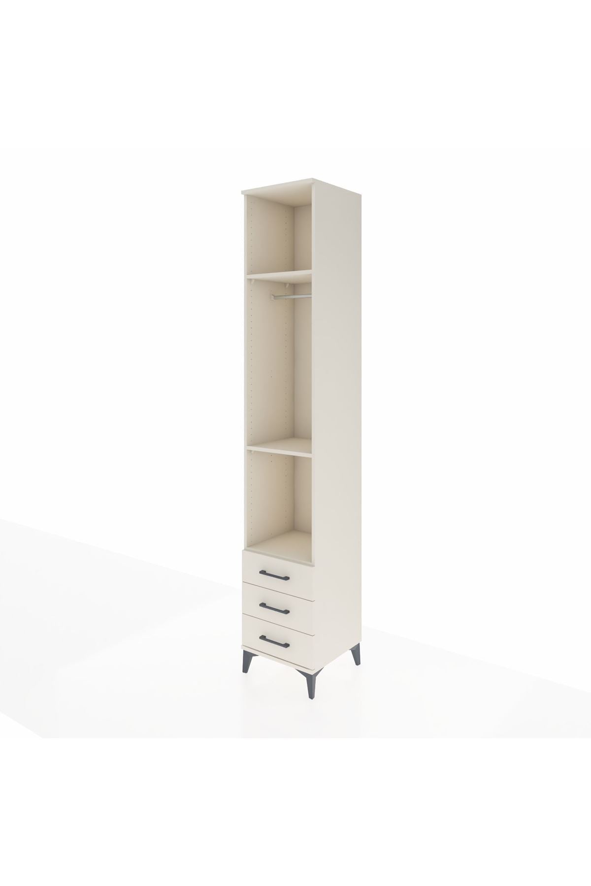 Hyperion Dolap 3 Raflı 3 Çekmeceli Tek Askılı 44x44x243 - S64M089V1B