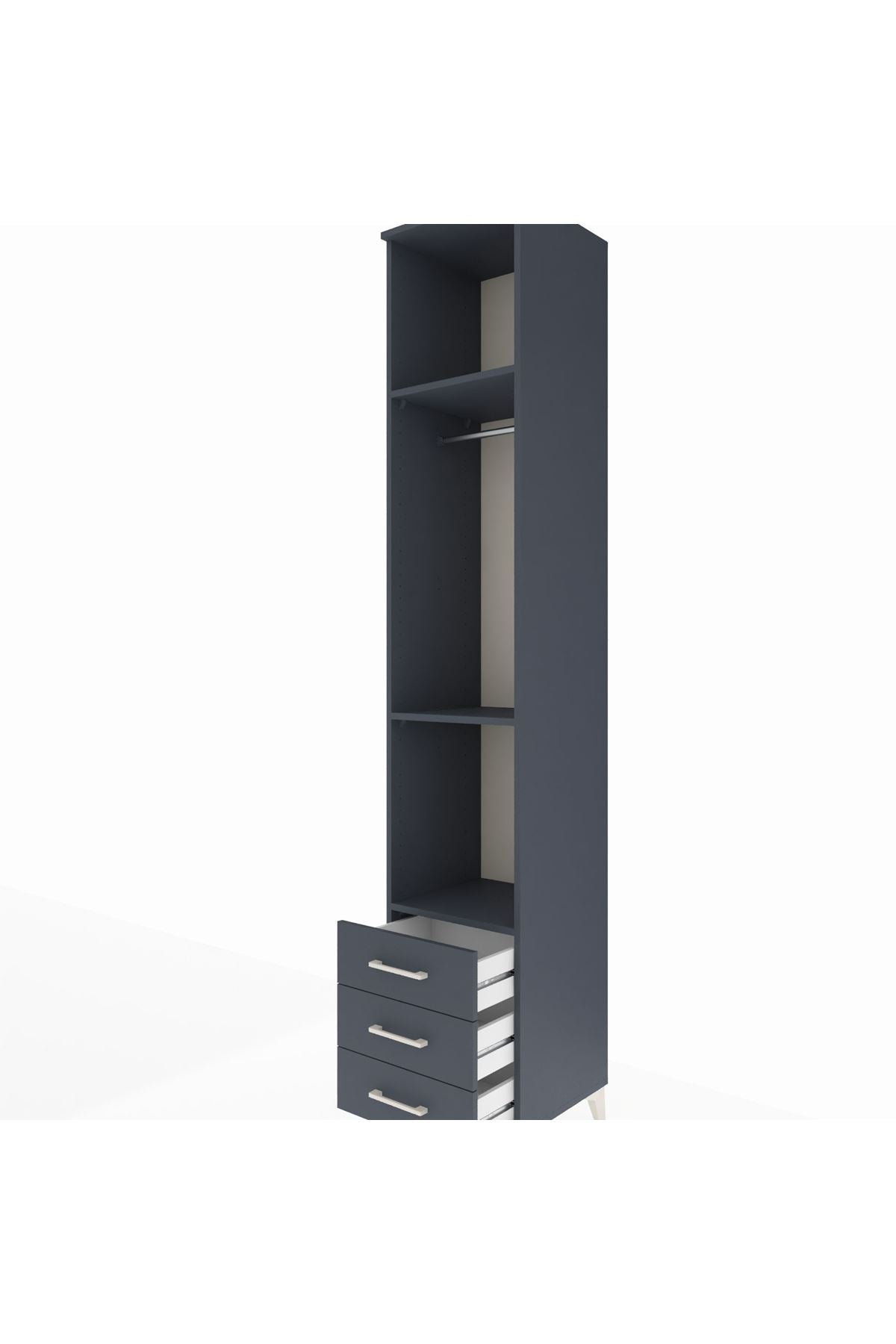 Hyperion Dolap 3 Raflı 3 Çekmeceli Tek Askılı 44x44x243 - S64M089V5B