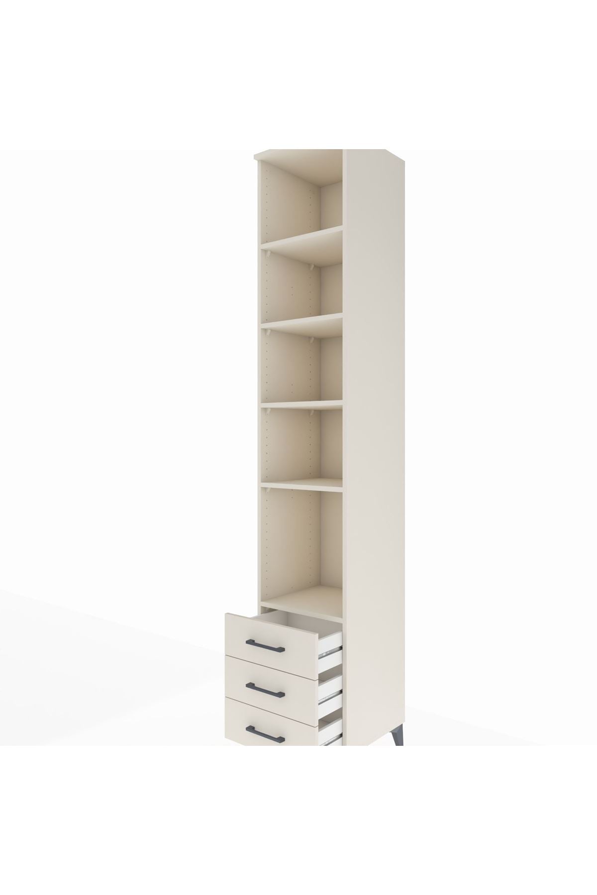 Hyperion Dolap 5 Raflı 3 Çekmeceli 44x44x243 - S64M090V1B