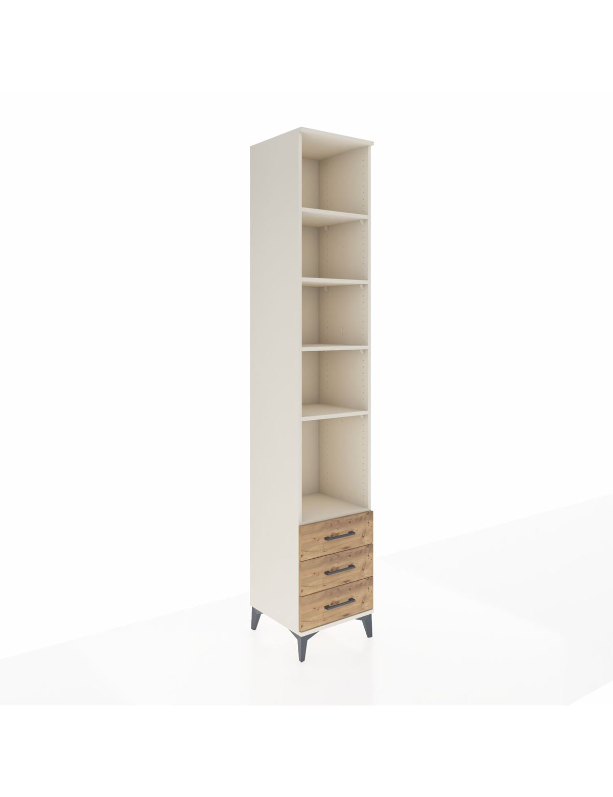 Hyperion Dolap 5 Raflı 3 Çekmeceli 44x44x243 - S64M090V3B