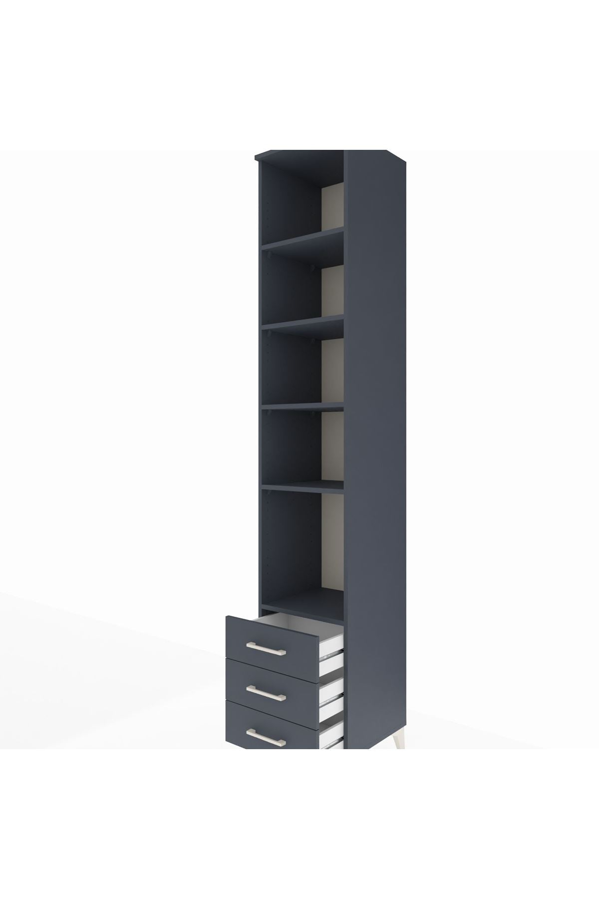 Hyperion Dolap 5 Raflı 3 Çekmeceli 44x44x243 - S64M090V5B