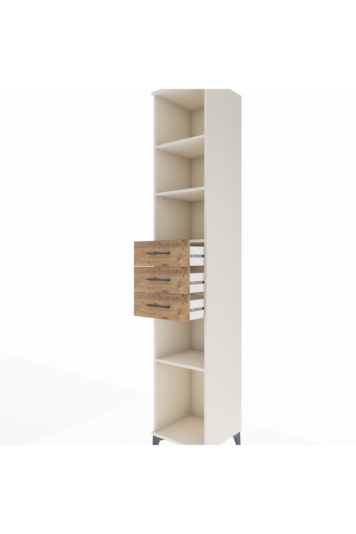 Hyperion Dolap 4 Raflı 3 Çekmeceli 44x44x243 - S64M091V3B