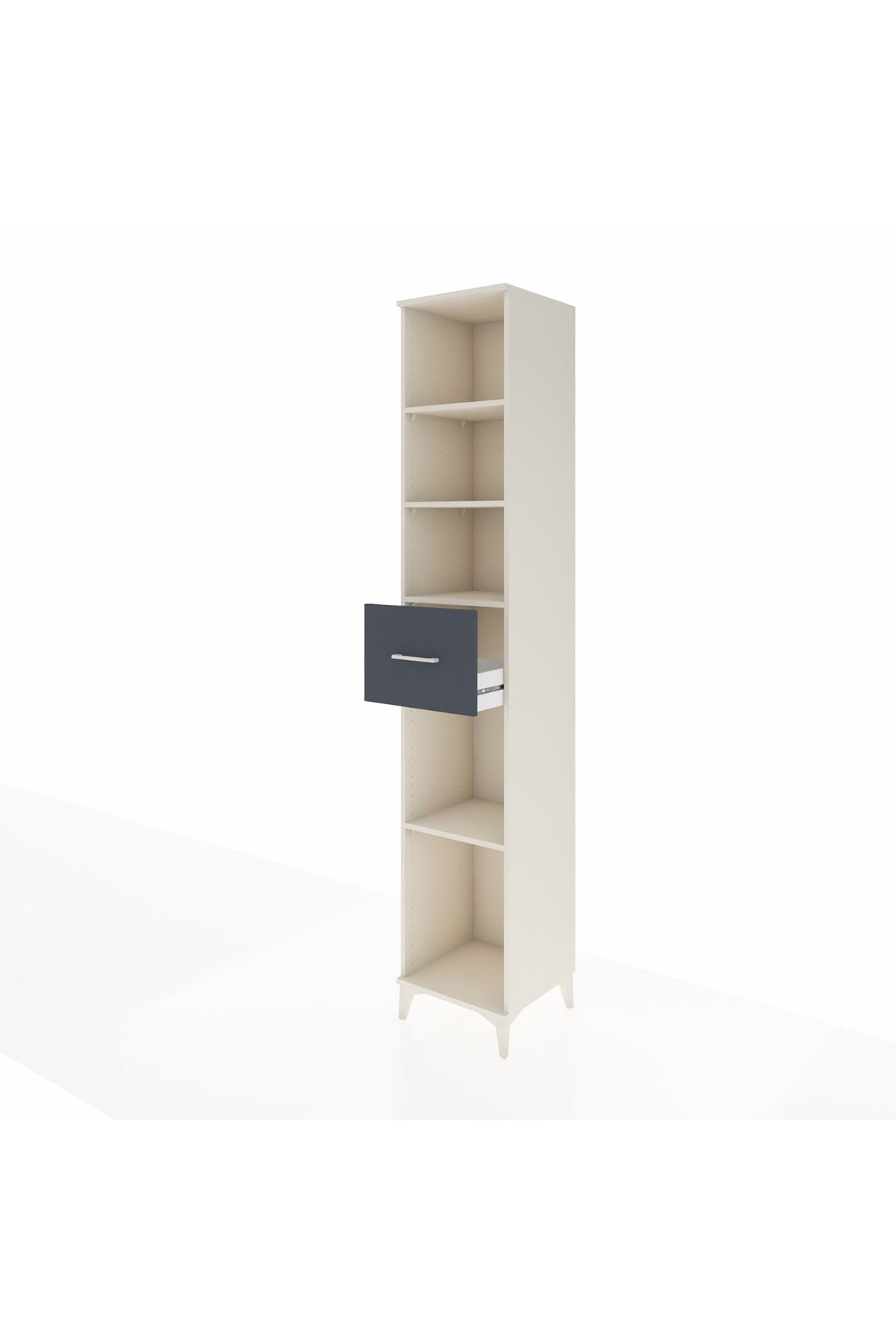 Hyperion Dolap 4 Raflı Tek Çekmeceli 44x44x243 - S64M096V2B