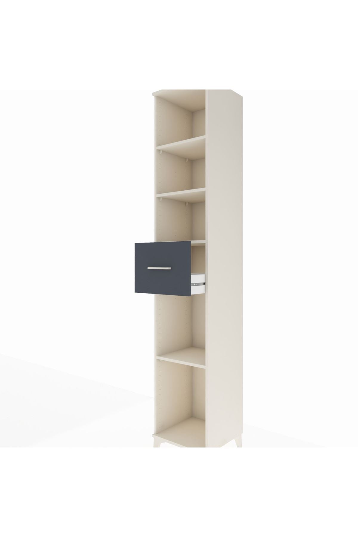 Hyperion Dolap 4 Raflı Tek Çekmeceli 44x44x243 - S64M096V2B