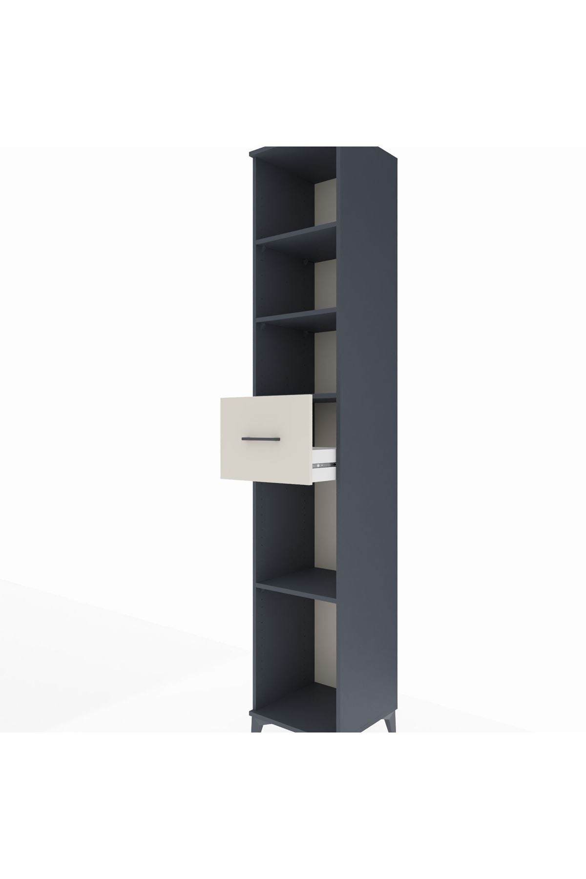 Hyperion Dolap 4 Raflı Tek Çekmeceli 44x44x243 - S64M096V4B