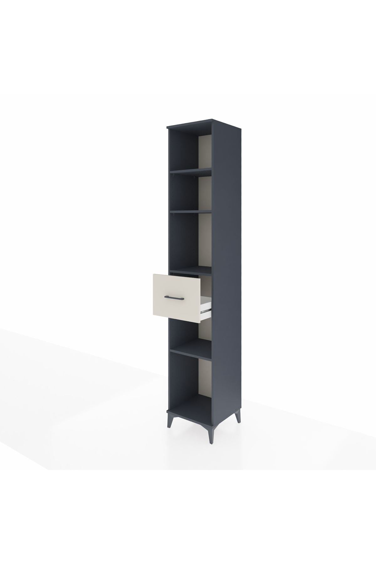 Hyperion Dolap 4 Raflı Tek Çekmeceli 44x44x243 - S64M097V4B