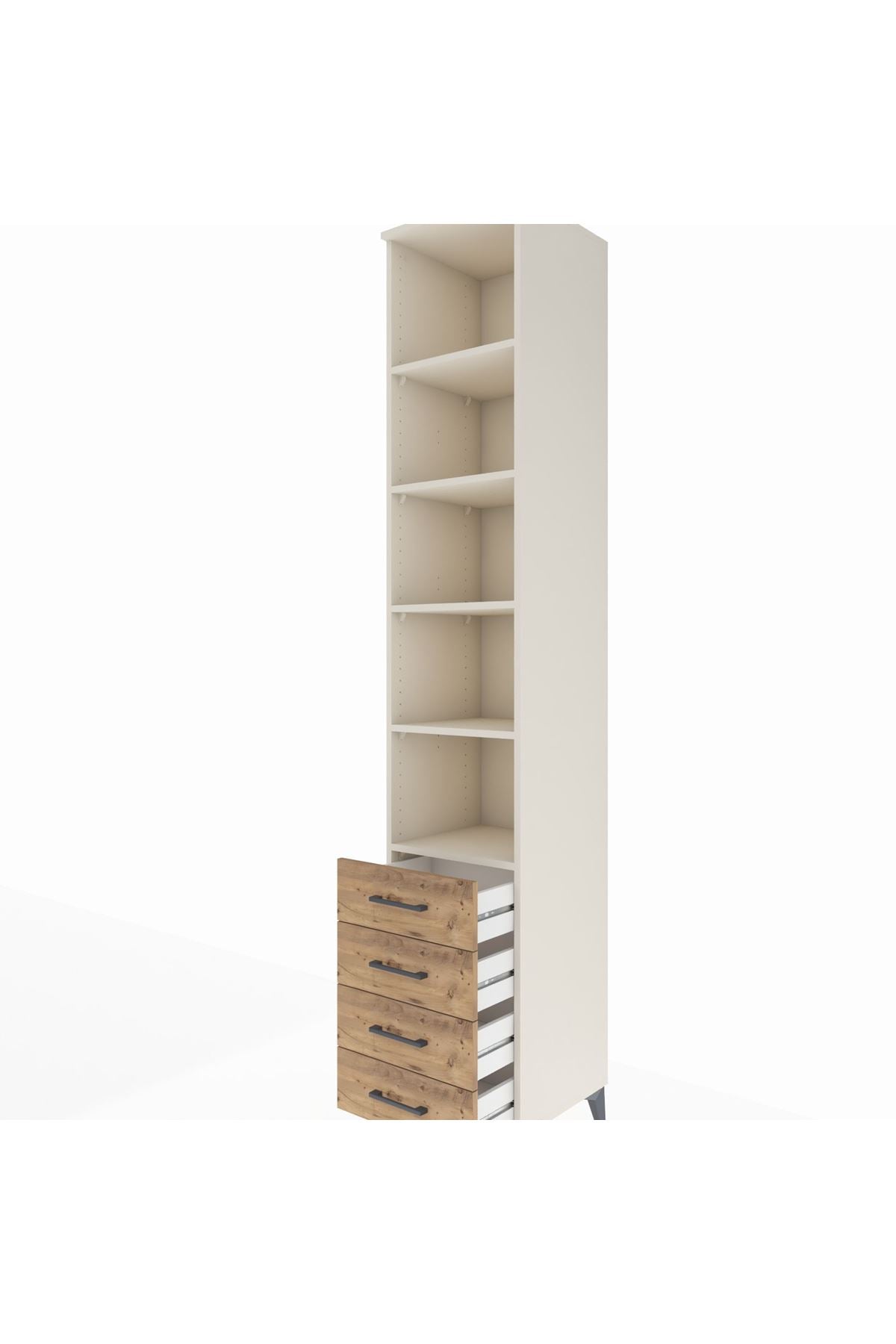 Hyperion Dolap 5 Raflı 4 Çekmeceli 44x44x243 - S64M098V3B