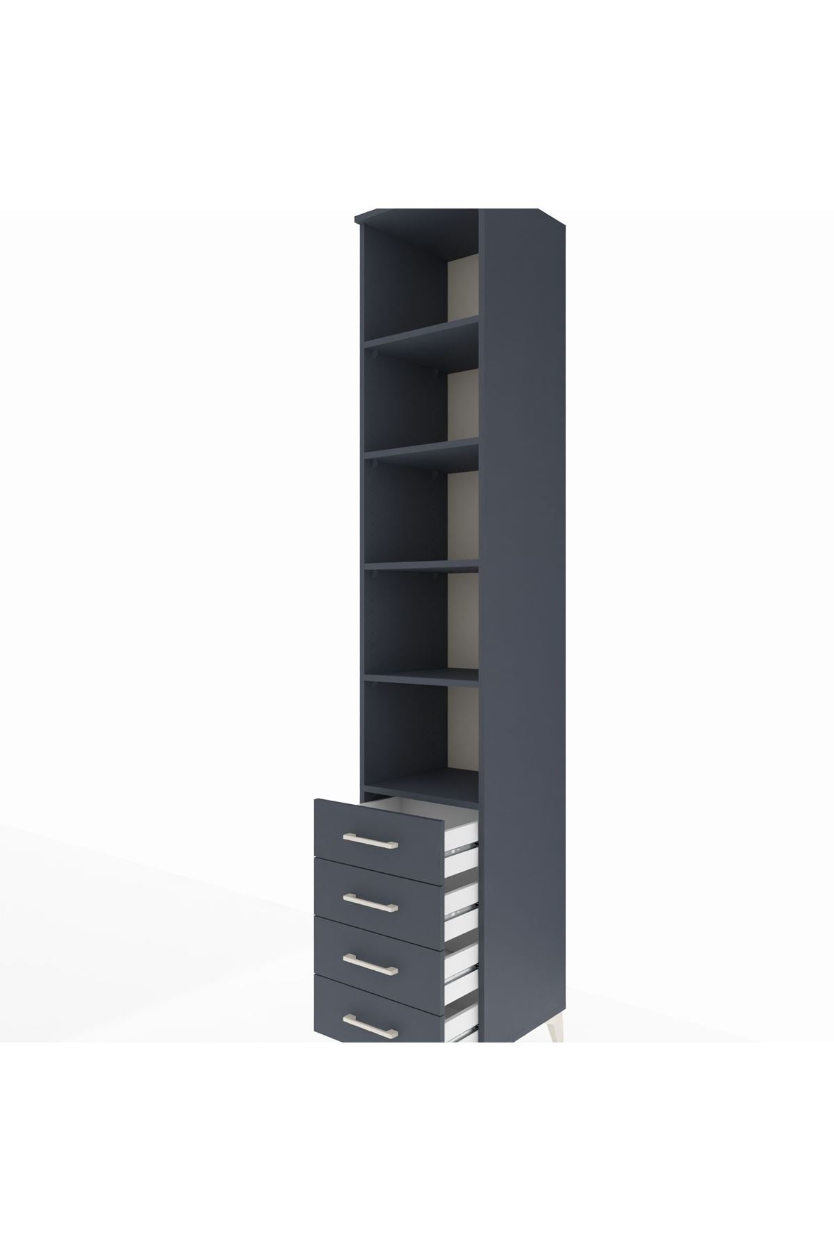 Hyperion Dolap 5 Raflı 4 Çekmeceli 44x44x243 - S64M098V5B