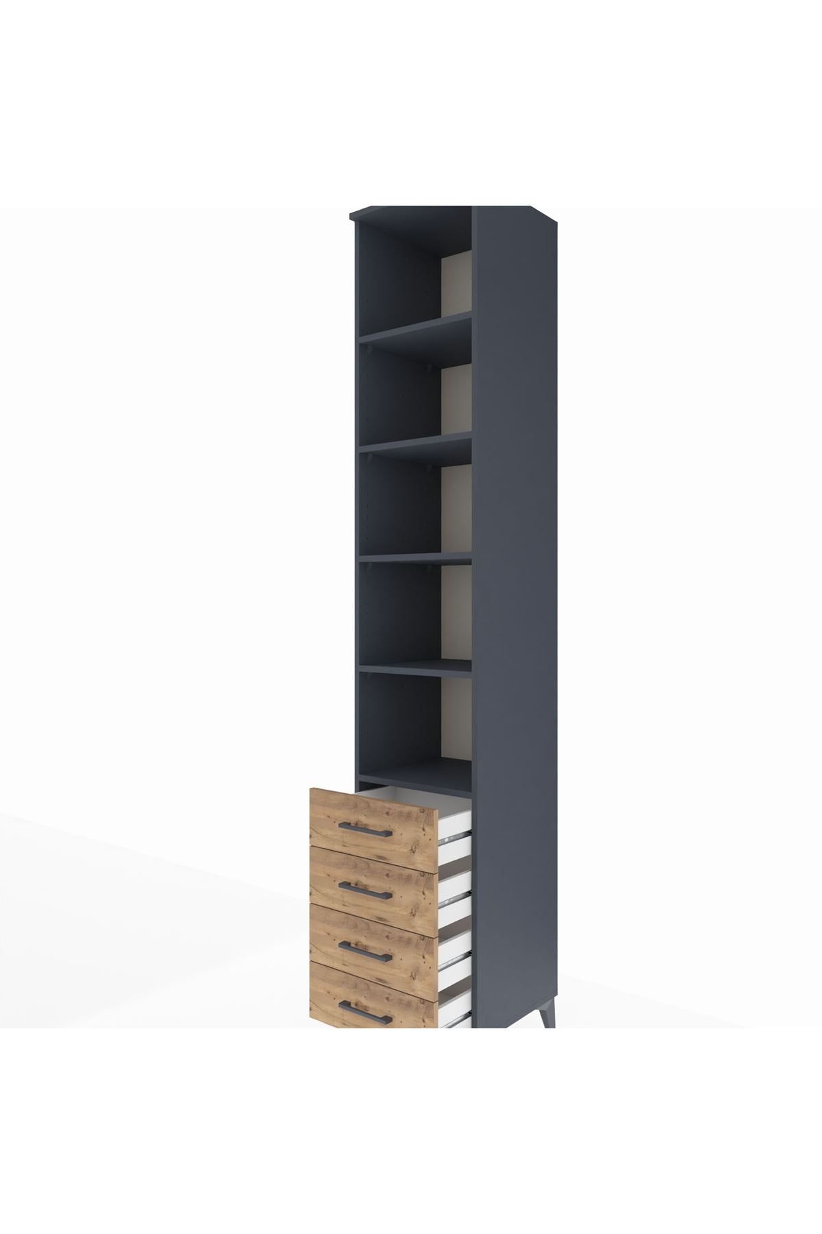 Hyperion Dolap 5 Raflı 4 Çekmeceli 44x44x243 - S64M098V6B