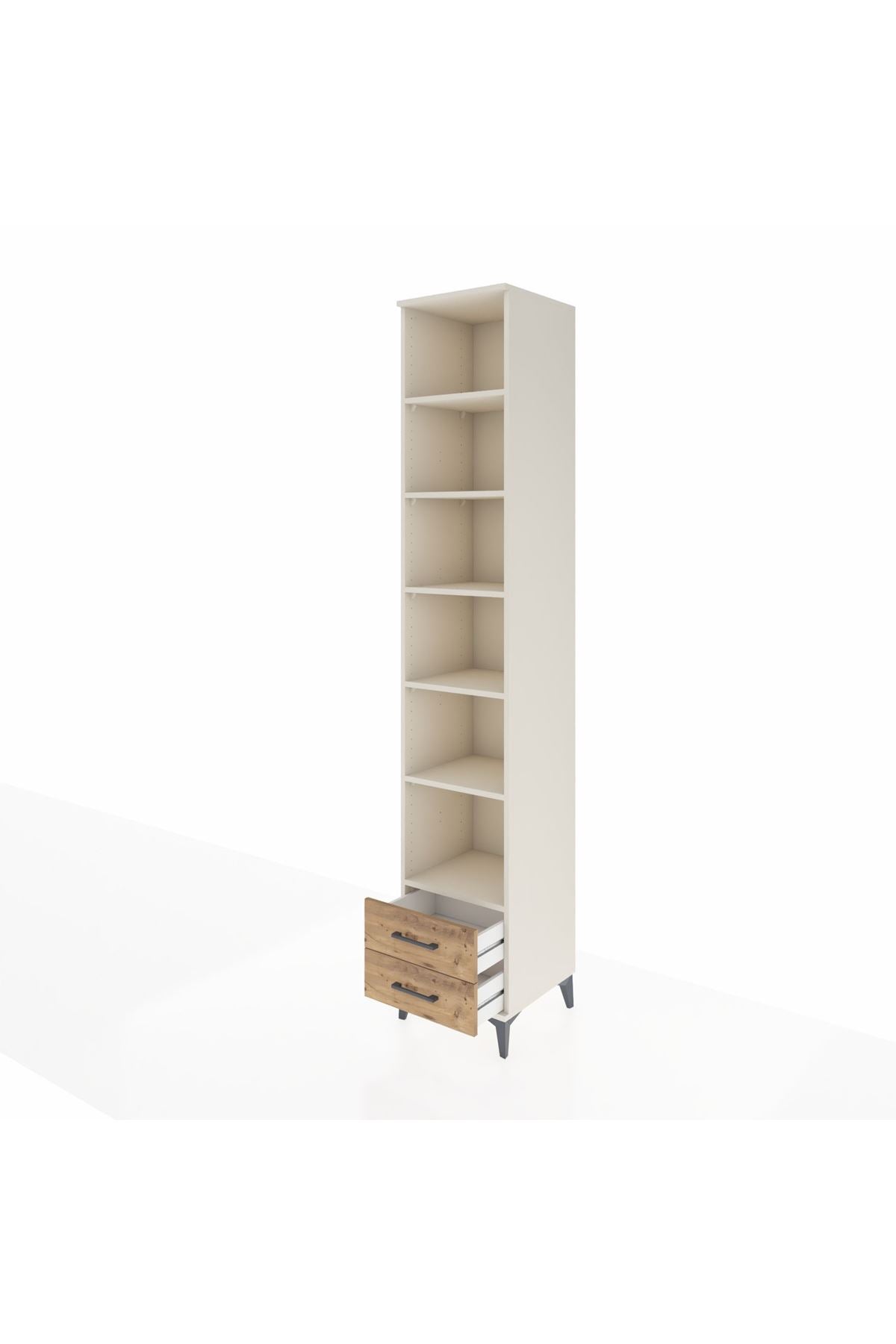 Hyperion Dolap 6 Raflı 2 Çekmeceli 44x44x243 - S64M100V3B