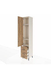 Hyperion Dolap 3 Raflı 3 Çekmeceli Tek Askılı 44x44x243 - S64M101V3B